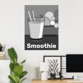 Poster Cuisine blanche et noire moderne (Bureau à domicile)