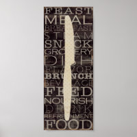 Cuisine couteau avec mots