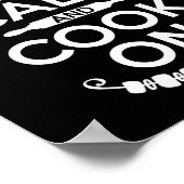 Poster Cuisine Cuisinière Chef Reste Calme Et Cuisine Sur (Coin)