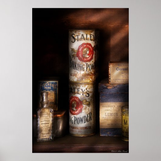 Poster Cuisine - Cuisson en poudre et extrait de citron (Devant)