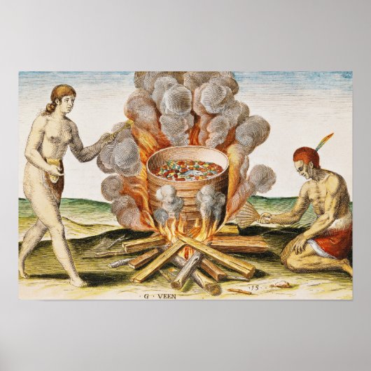 Poster Cuisine dans un pot en terre cuite (Devant)