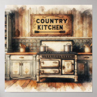 Poster Cuisine de Campagne Rustique 3