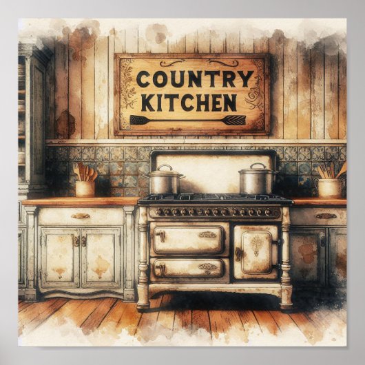 Poster Cuisine de Campagne Rustique 3 (Devant)