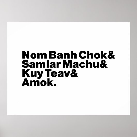 Poster Cuisine de rue Cambodgienne / Khmer (Devant)