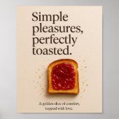 Poster Cuisine de toast minimaliste nourriture tendance W (Devant)