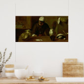 Poster Cuisine domestique avec la soupe à Emmaus, c.1618 (Cuisine)