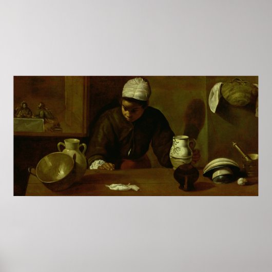 Poster Cuisine domestique avec la soupe à Emmaus, c.1618 (Devant)