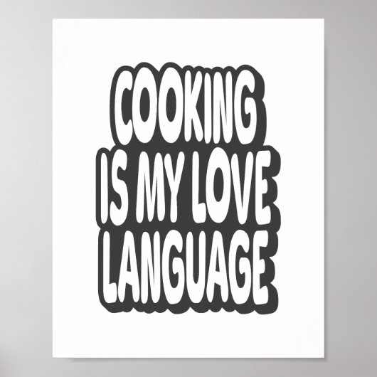Poster Cuisine Est Ma Langue D'Amour Citation Vintage (Devant)