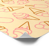 Poster Cuisine estivale avec contours de glace (Coin)