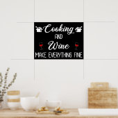 Poster Cuisine Et Vin Font Tout Bien (Cuisine)