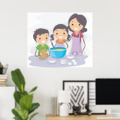 Poster Cuisine familiale (Bureau à domicile)
