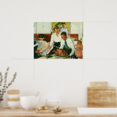 Poster Cuisine familiale vintage Thanksgiving Dîner Cuisi (Cuisine)