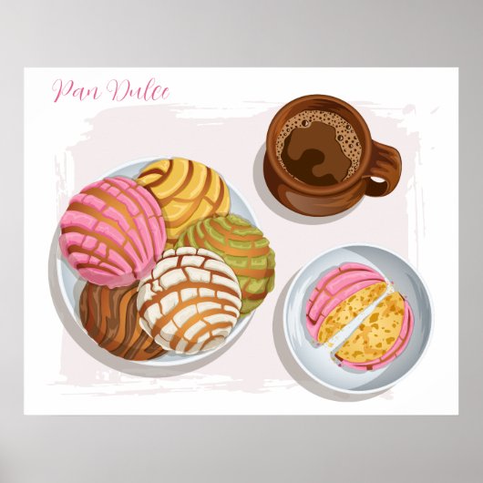 Poster Cuisine mexicaine Concha Pan Dulce & Champurrado M (Devant)