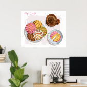 Poster Cuisine mexicaine Concha Pan Dulce & Champurrado M (Bureau à domicile)