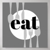 Poster cuisine mignonne citation mot art moderne manger (Devant)