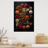 Poster Cuisine moderne épices art mur (Cuisine)