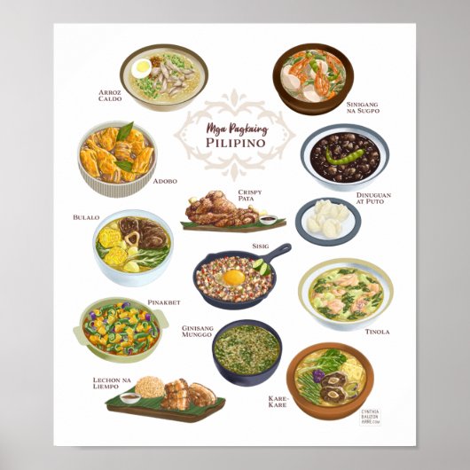 Poster Cuisine philippine / Plats / Cuisine (Devant)