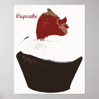 Poster Cuisine rétro - Cupcake