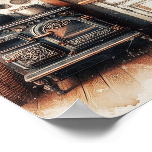 Poster Cuisine rustique 1 (Coin)