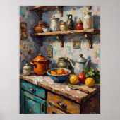 Poster Cuisine rustique encore vie (Devant)