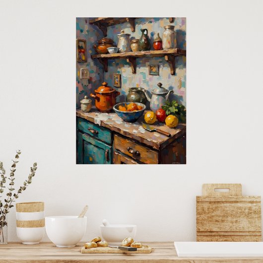 Poster Cuisine rustique encore vie (Cuisine)