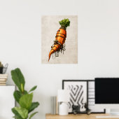 Poster Cuisine Steampunk art, Carotte (Bureau à domicile)