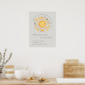 Poster Cuisine Sunshine Boho Baby shower Sun Bienvenue (Cuisine)