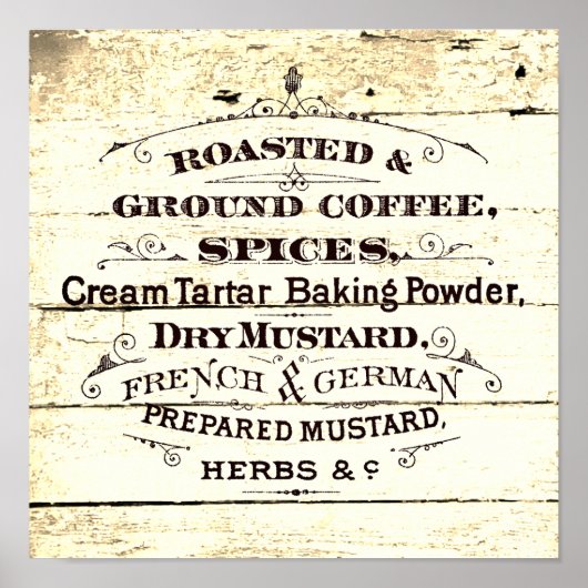 Poster Cuisine Vintage  (Devant)