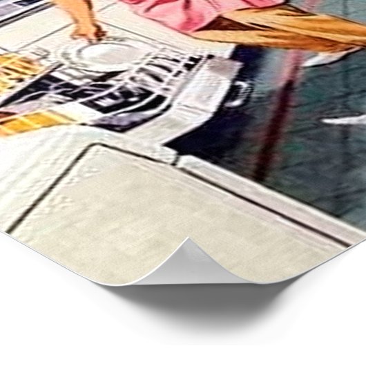 Poster cuisine vintage (Coin)