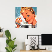 Poster cuisine vintage rétro (Bureau à domicile)