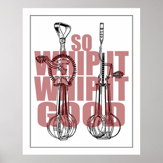 Poster Cuisine Whisk Art | Whip It Good Funny (Devant)