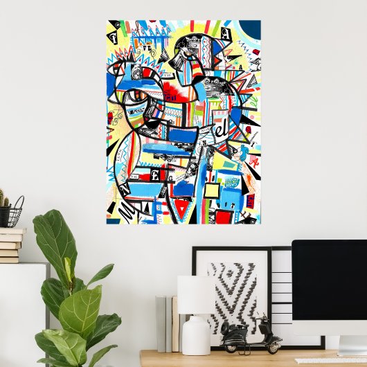 Poster Cuisinier bleu (Bureau à domicile)