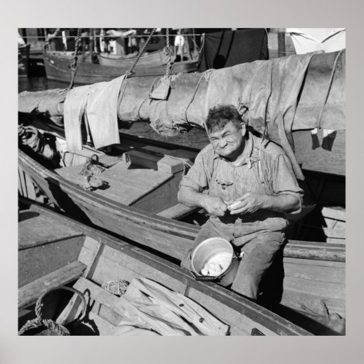 Poster Cuisinier de bateau de pêche - Noël 1938 (Devant)