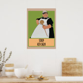 Poster Cuisinier de soupe, ajouter un texte sur l'affiche (Cuisine)