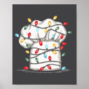 Poster Cuisinier Drôle Graphiques de Noël Lumières Amoure