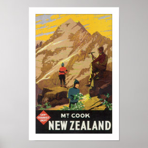 Poster Cuisinier Nouvelle Zélande de Mt (blanche)