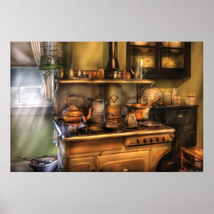 Poster Cuisinière - Qu'y a-t-il pour le dîner