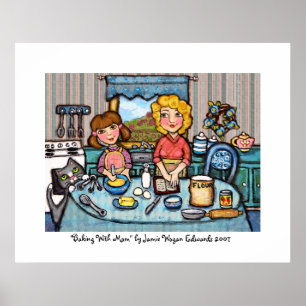 Poster Cuisson avec la maman par Jamie Wogan Edwards