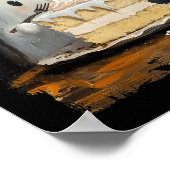 Poster Cuite Ghost Ghost Manger Gâteau Drôle Halloween No (Coin)