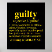 Poster Culpabilité - Définition de culpabilité (jaune) (Devant)