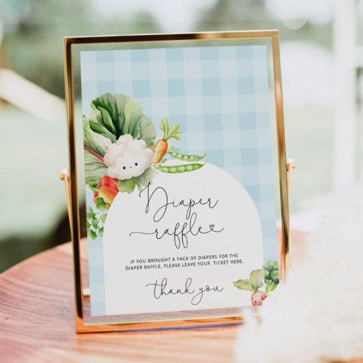 Poster Cultivants locaux marché bleu tombole