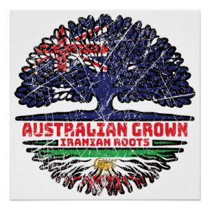 Poster Cultivé en Australie, racines iraniennes – Lion et