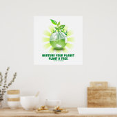 Poster Cultiver Votre Planète Plante Un Arbre (Planète Te (Cuisine)