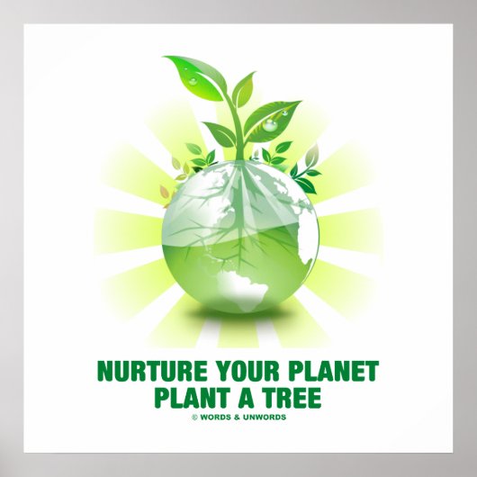 Poster Cultiver Votre Planète Plante Un Arbre (Planète Te (Devant)