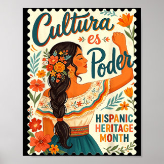 Poster Cultura Est Pouvoir Chemises de l'Héritage Hispani