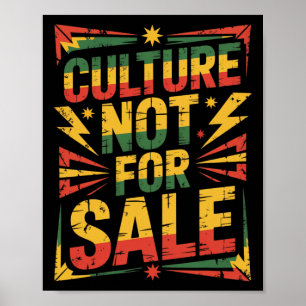 Poster Culture à ne pas vendre Fierté noire Mois de l'his