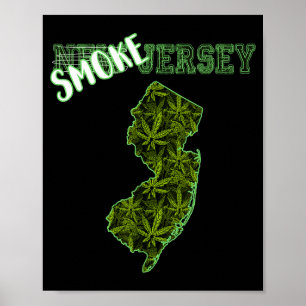 Poster Culture de mauvaises herbes drôle du New Jersey