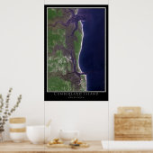 Poster Cumberland Island National Seashore Satellite Map (Cuisine)