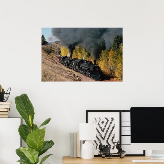 Poster Cumbres et Toltec Railroad, no 487 et no 484m, (Bureau à domicile)