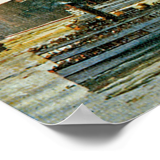 Poster Cunarder à New York (Coin)